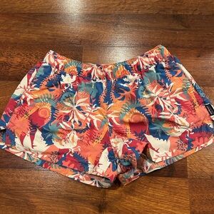Patagonia Women's Barely Baggie Shorts Wild Waratah Reef Pink Size XS